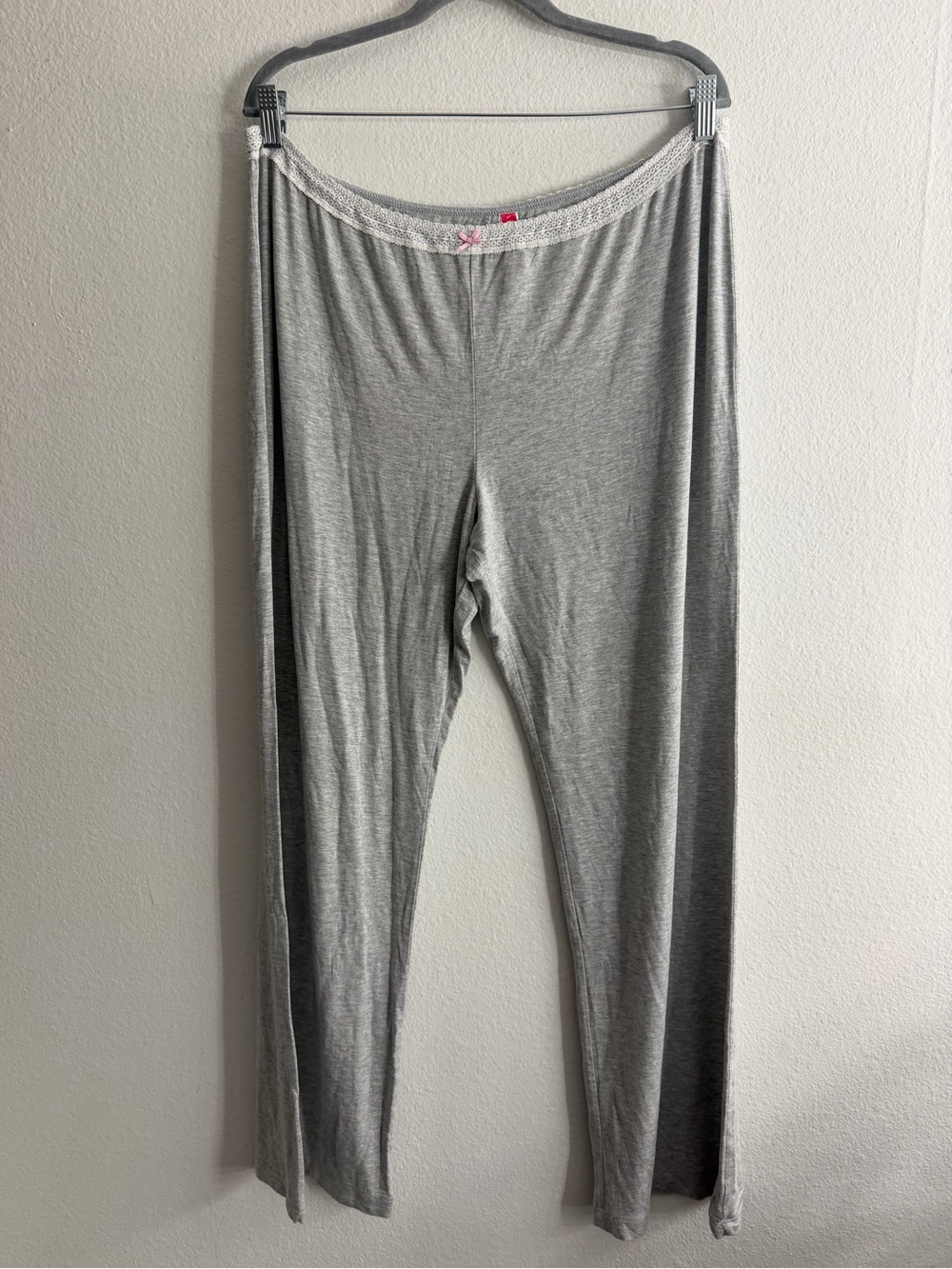 Cosmo Cosmopolitan Women’s Heather Gray Lace Pajama Sleep Lounge Pants Size XXL